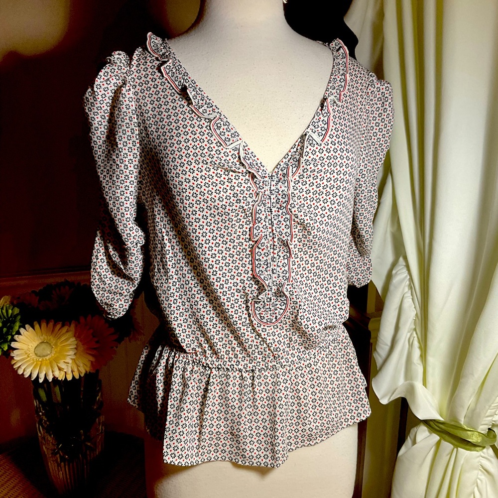 NWT MAX STUDIO PEPLUM TOP. SIZE M
